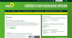 Desktop Screenshot of gruene-vorpommern-ruegen.de