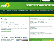 Tablet Screenshot of gruene-vorpommern-ruegen.de